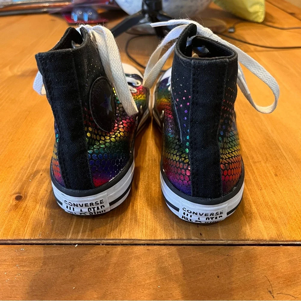 Converse kids girls chuck Taylor all stars rainbow kaleidoscope sneakers 2